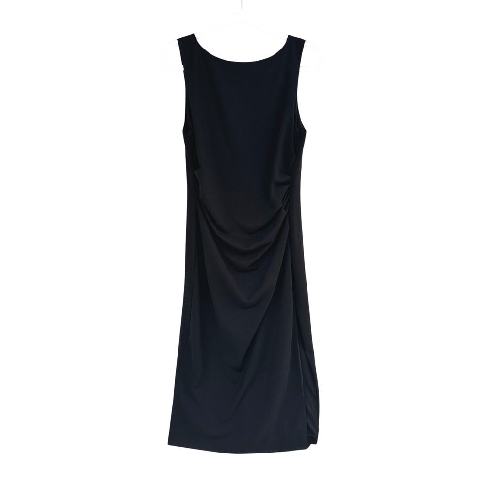 BHLDN Black Midi Dress Size Large Sleeveless Low Back Fully Lined Formal